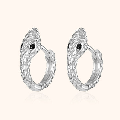 Compact Snake Earrings - Sophia-Silver-Nora Luxe