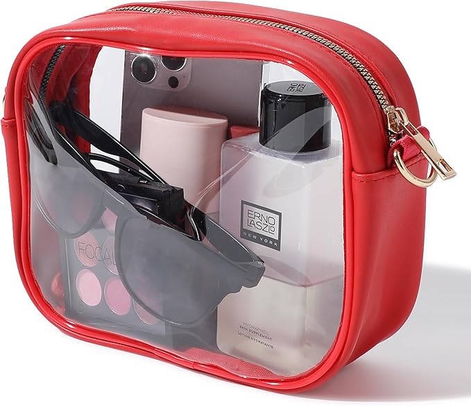 Compact Transparent Crossbody Bag - VisiBag-Black-Nora Luxe
