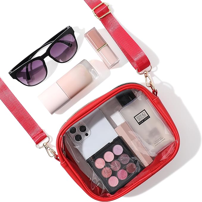 Compact Transparent Crossbody Bag - VisiBag-Black-Nora Luxe