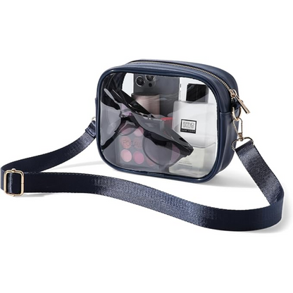 Compact Transparent Crossbody Bag - VisiBag-Blue-Nora Luxe