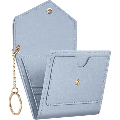 Compact Trifold RFID-blocking Women's Wallet - Nova-Blue-Nora Luxe