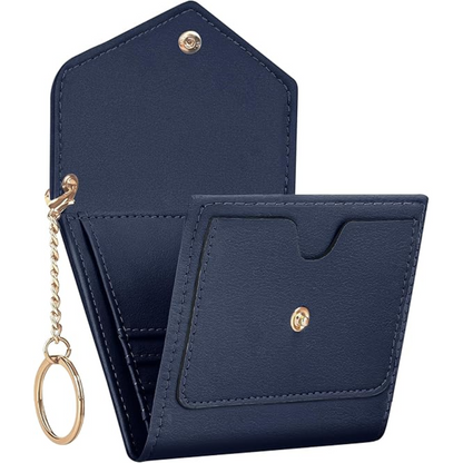 Compact Trifold RFID-blocking Women's Wallet - Nova-Marine Blue-Nora Luxe