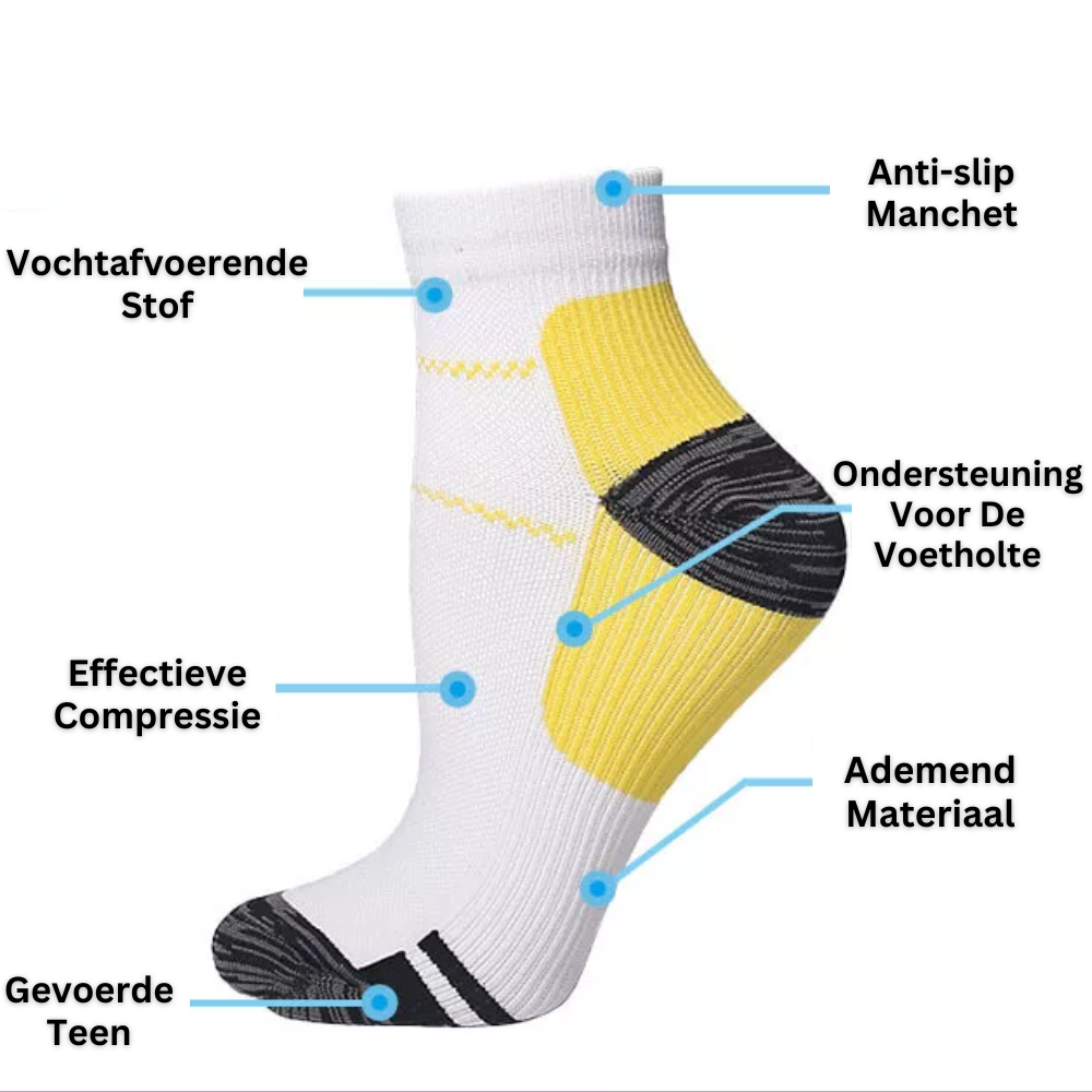 Compression Socks for Daily Comfort | Pain Relief & Support-S - M (US 4 – 9)-Black-Blue-Nora Luxe