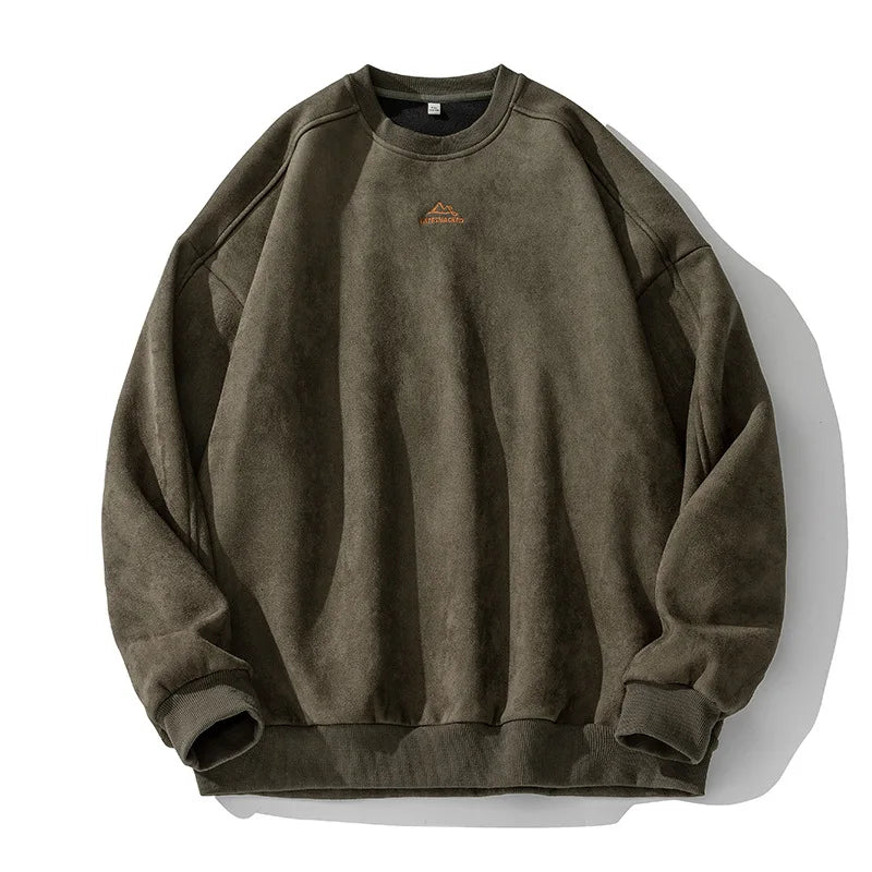 Conrad | Men's Large Suede Sweatshirt - Olytrend