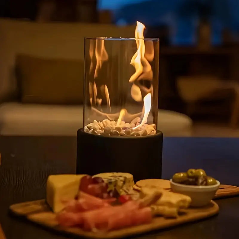 Contemporary Portable Flame Source - GlowFlicker-Nora Luxe