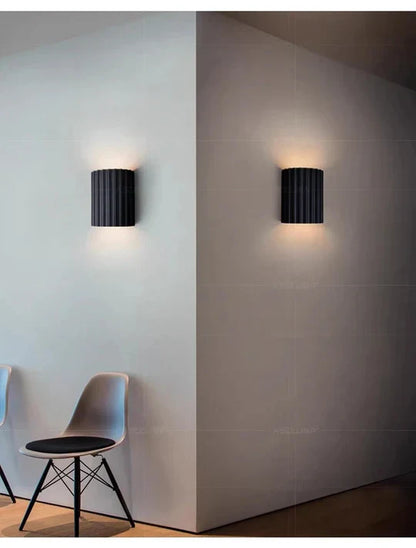 Contemporary Resin Wall Lamps - GlowStone-Black-Nora Luxe