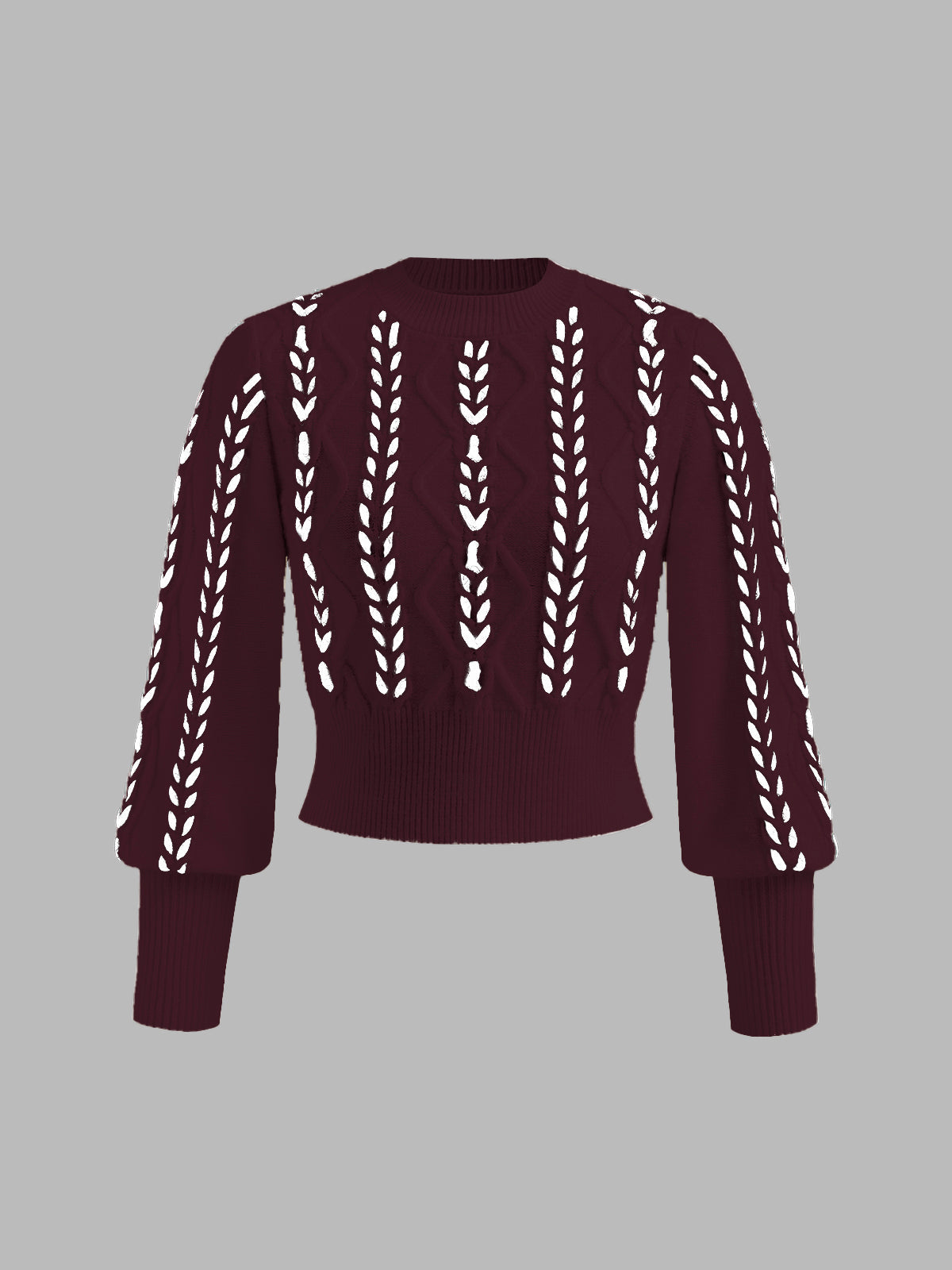 Colorblock Fit Crew Neck Sweater