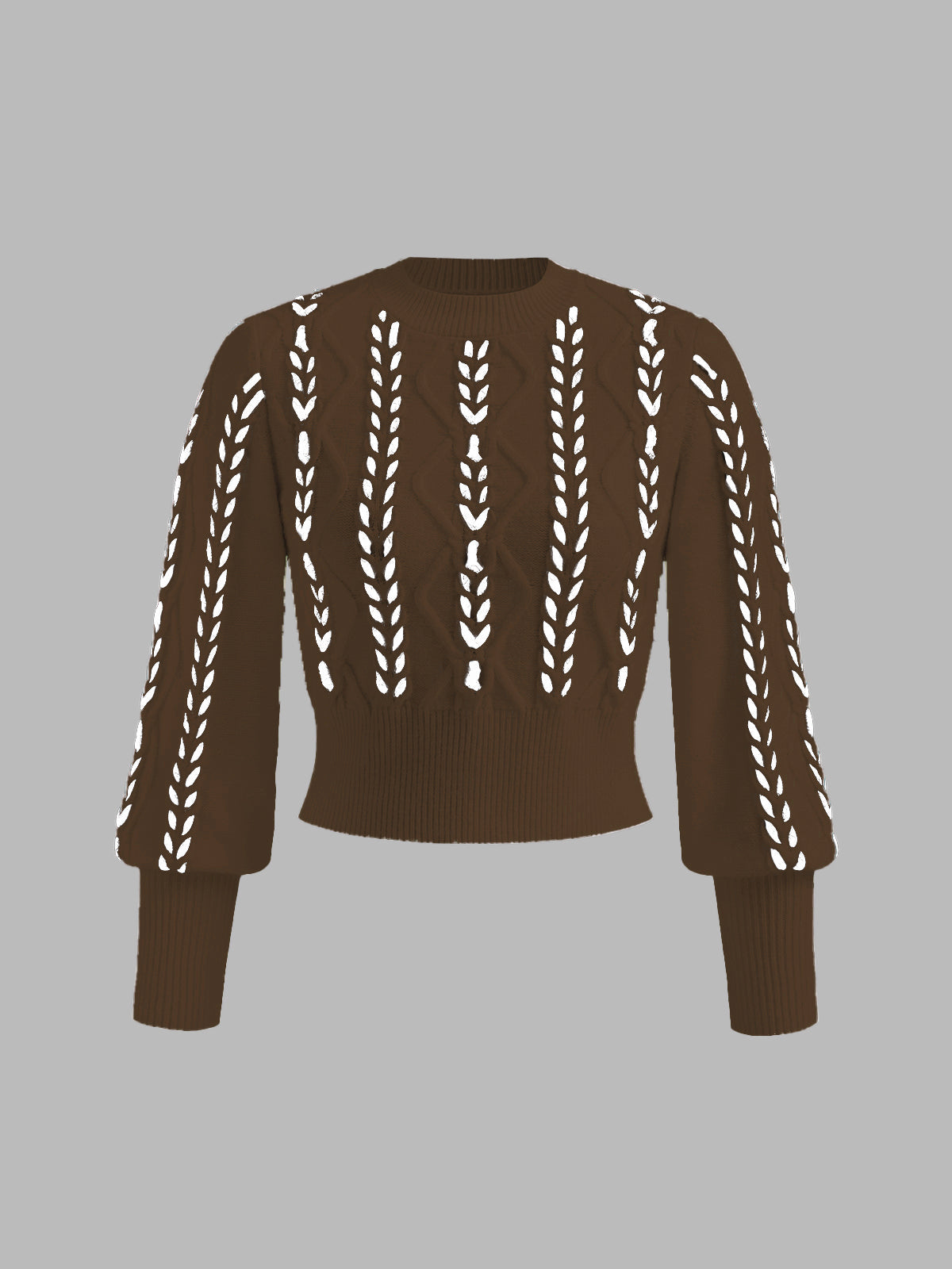 Colorblock Fit Crew Neck Sweater