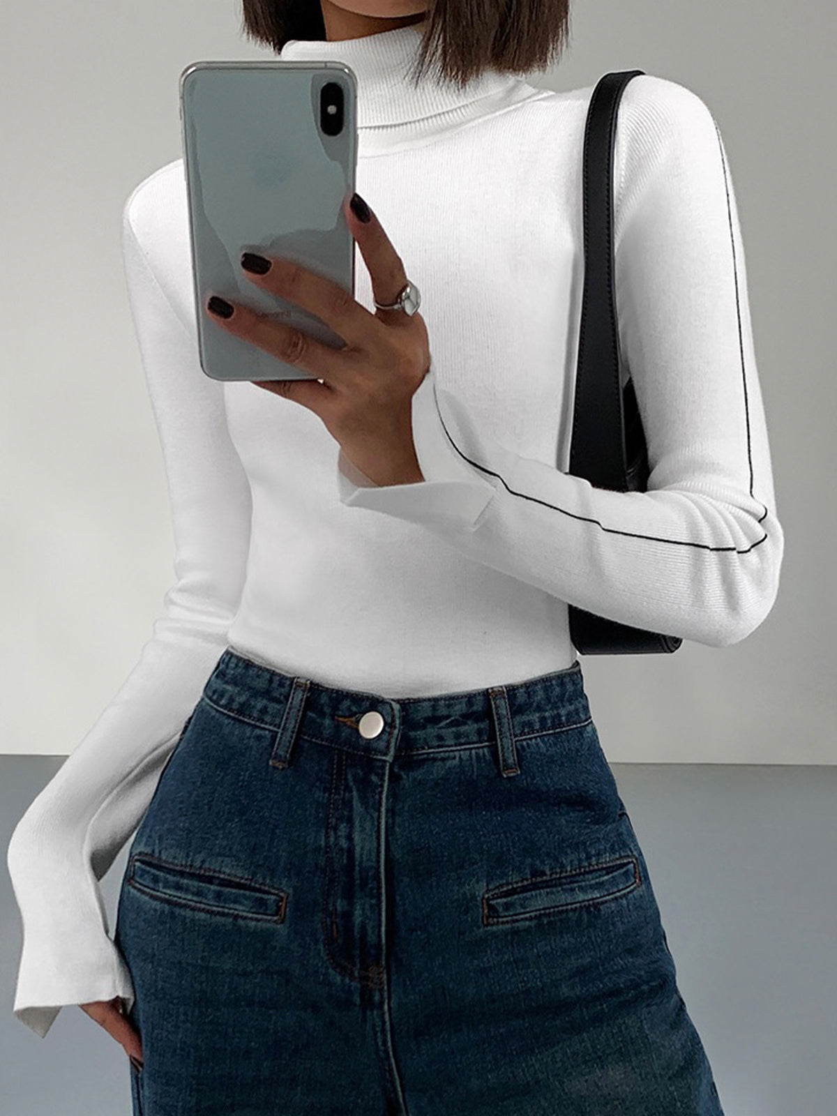 Colorblock Crew Neck Knit Sweater