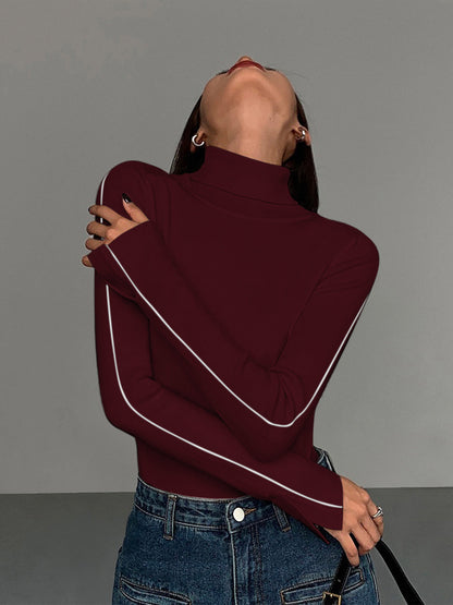 Colorblock Crew Neck Knit Sweater