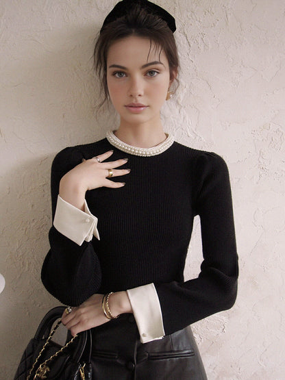 Classic White Button Sweater - Pexav