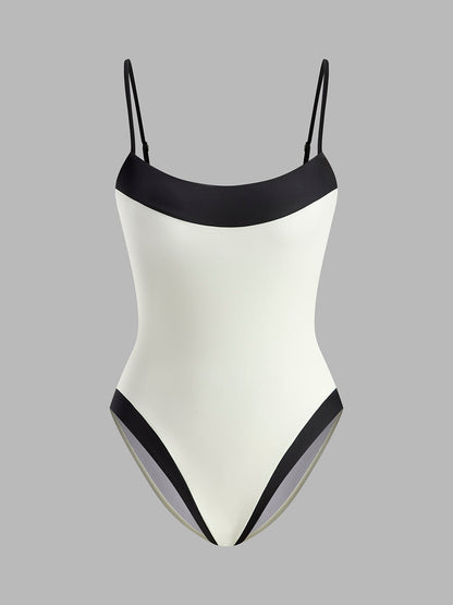 Colorful Halter Neck One Piece Swimwear