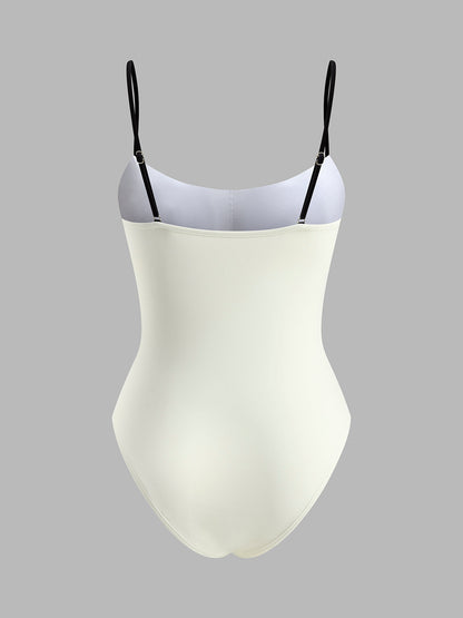 Colorful Halter Neck One Piece Swimwear