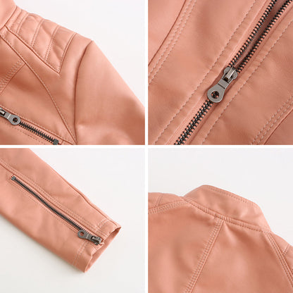 Cool Leather Ladies Jacket - Nova-Brown-XS-Nora Luxe