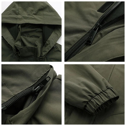 Cool Men's Winter Jacket - Riley-Khaki-S-Nora Luxe