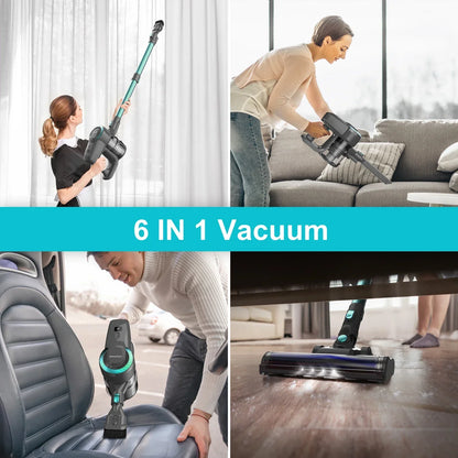 Cordless Standing Vacuum Cleaner - JadePro-Green-Nora Luxe