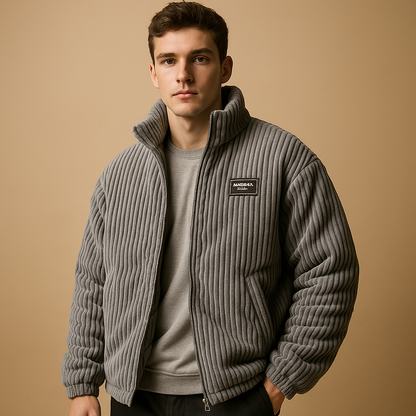 Men’s corduroy jacket with cotton lining, comfortable fit, and durable finish, ideal for autumn and winter casual wear.