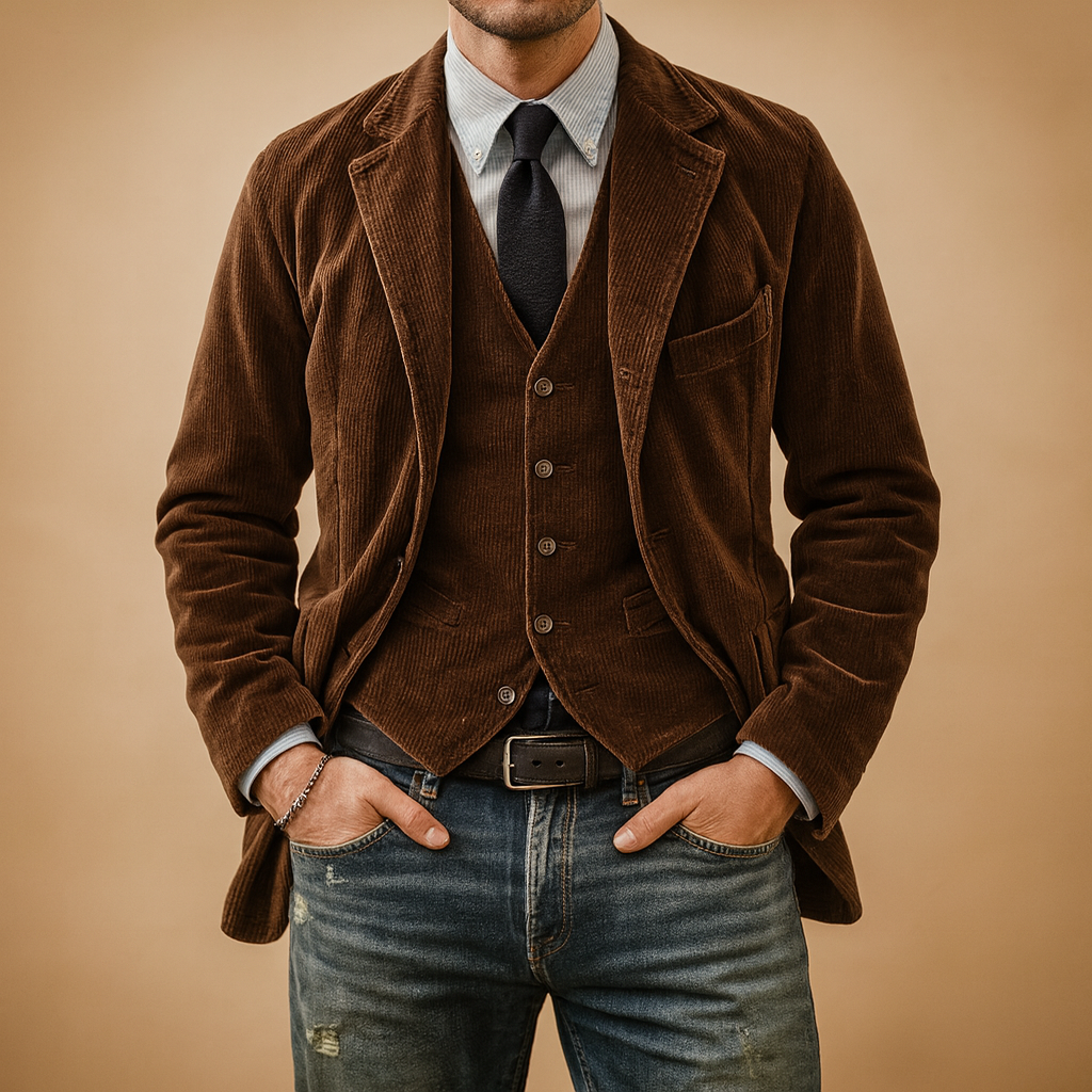 Rugged Mens Corduroy Jacket - Nocini