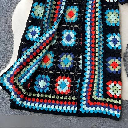Vibrant Open Front Knit Cardigan