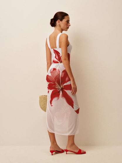 Women's Lace Waist Swimsuit Cover Up