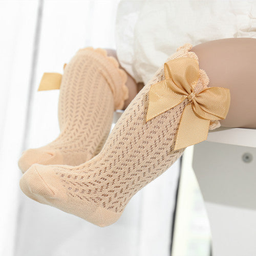 Soft Infant Socks with Cute Bows - Pexav