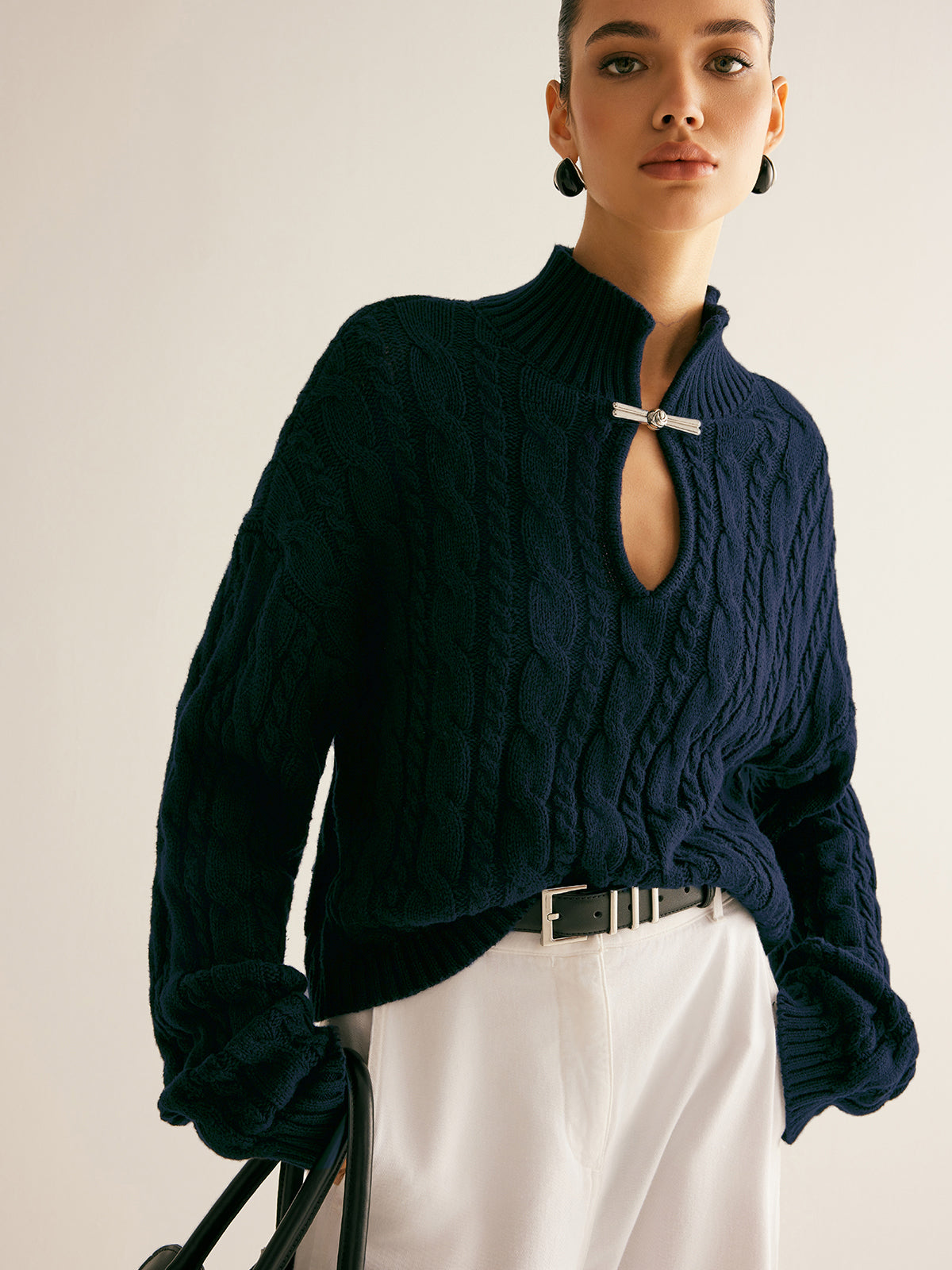 Soft Round Neck Casual Knit Shirt