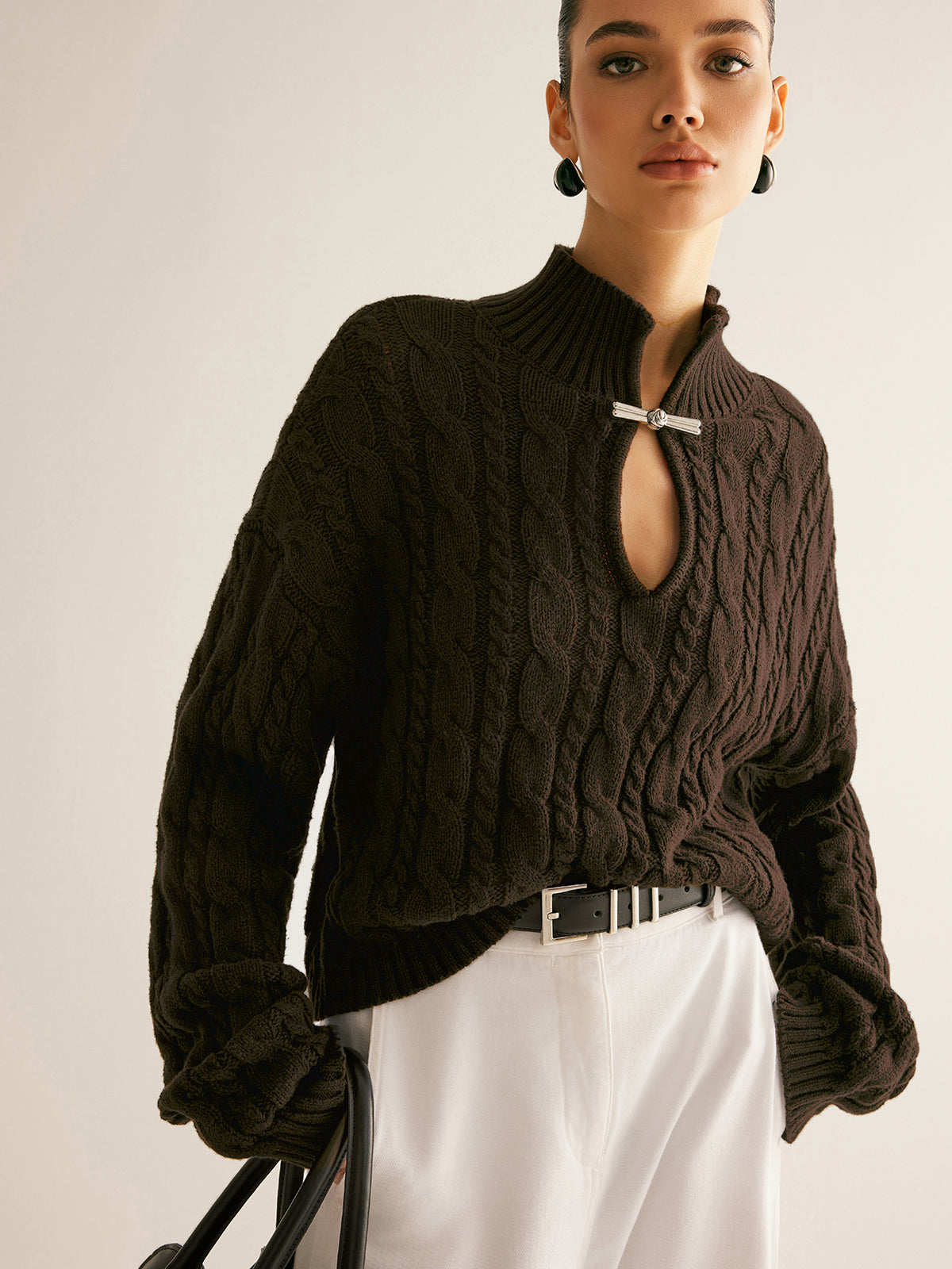 Soft Round Neck Casual Knit Shirt