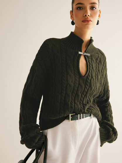 Soft Round Neck Casual Knit Shirt