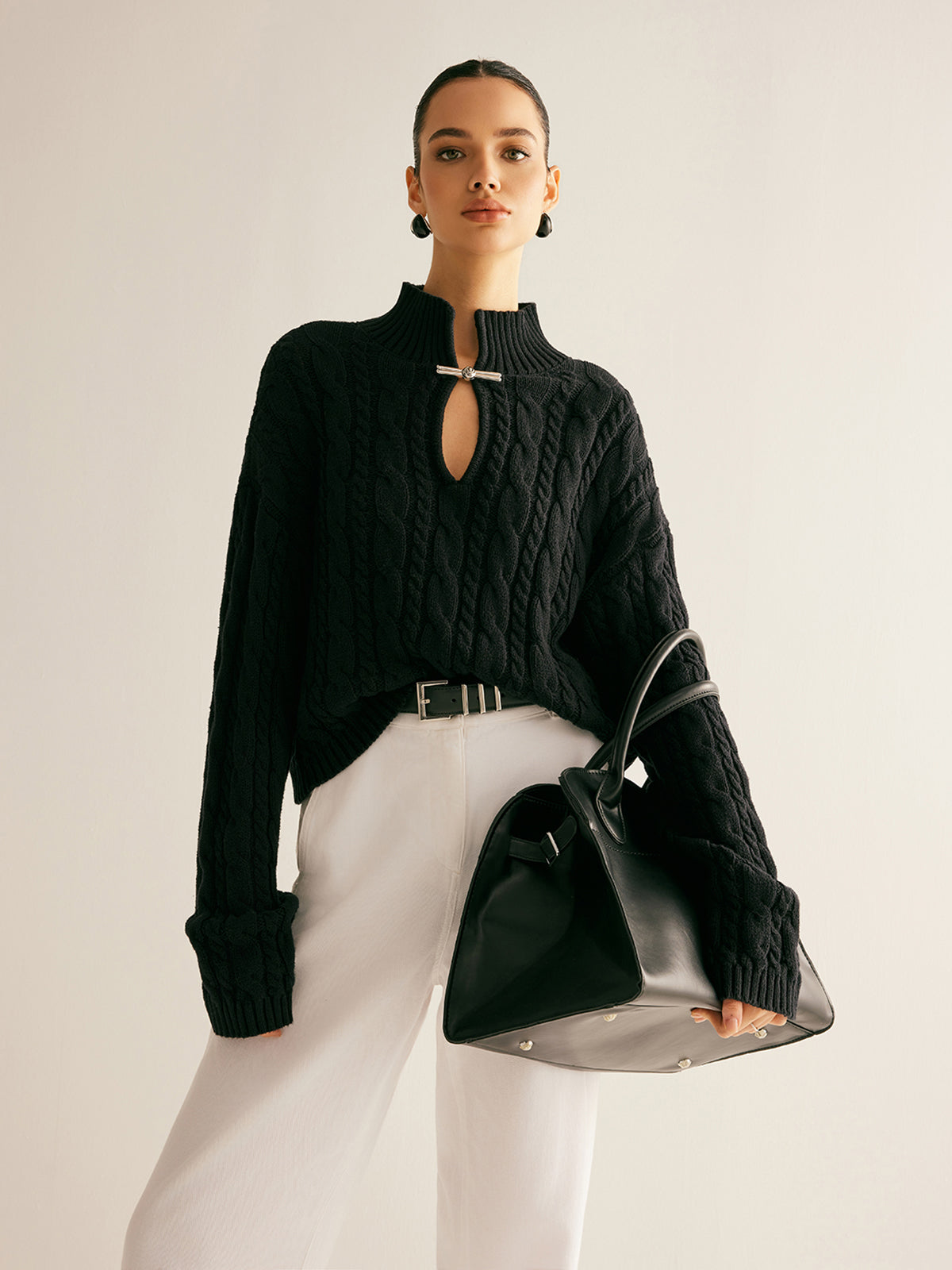 Soft Round Neck Casual Knit Shirt