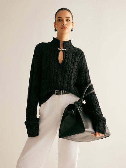 Soft Round Neck Casual Knit Shirt