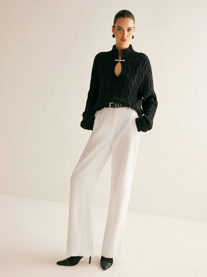 Soft Round Neck Casual Knit Shirt