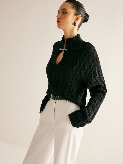 Soft Round Neck Casual Knit Shirt