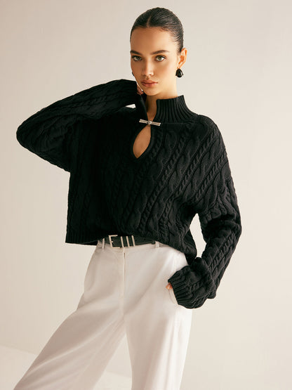Soft Round Neck Casual Knit Shirt