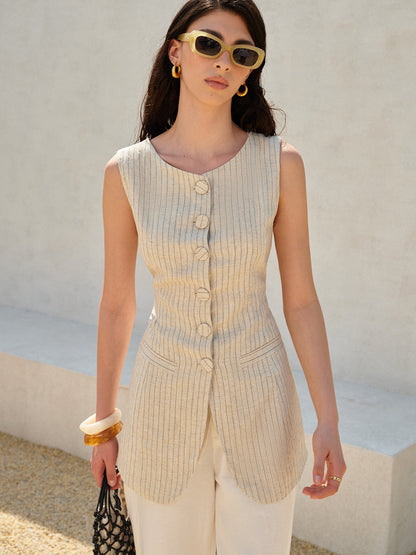 Breathable Summer Sleeveless Cotton Vest - Pexav