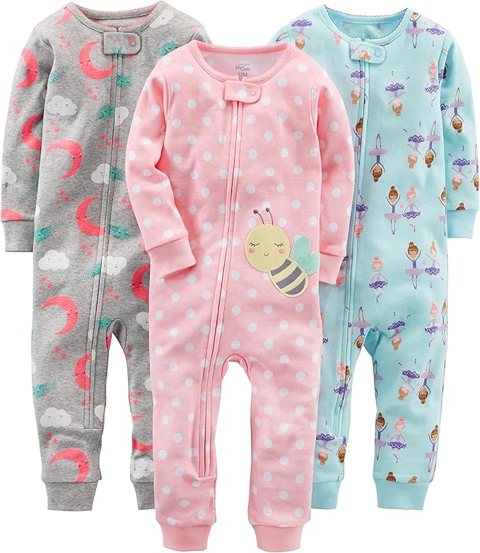Cotton Pajama Set for Children-Ballerina/Moon/Bee-6-9 months-Nora Luxe