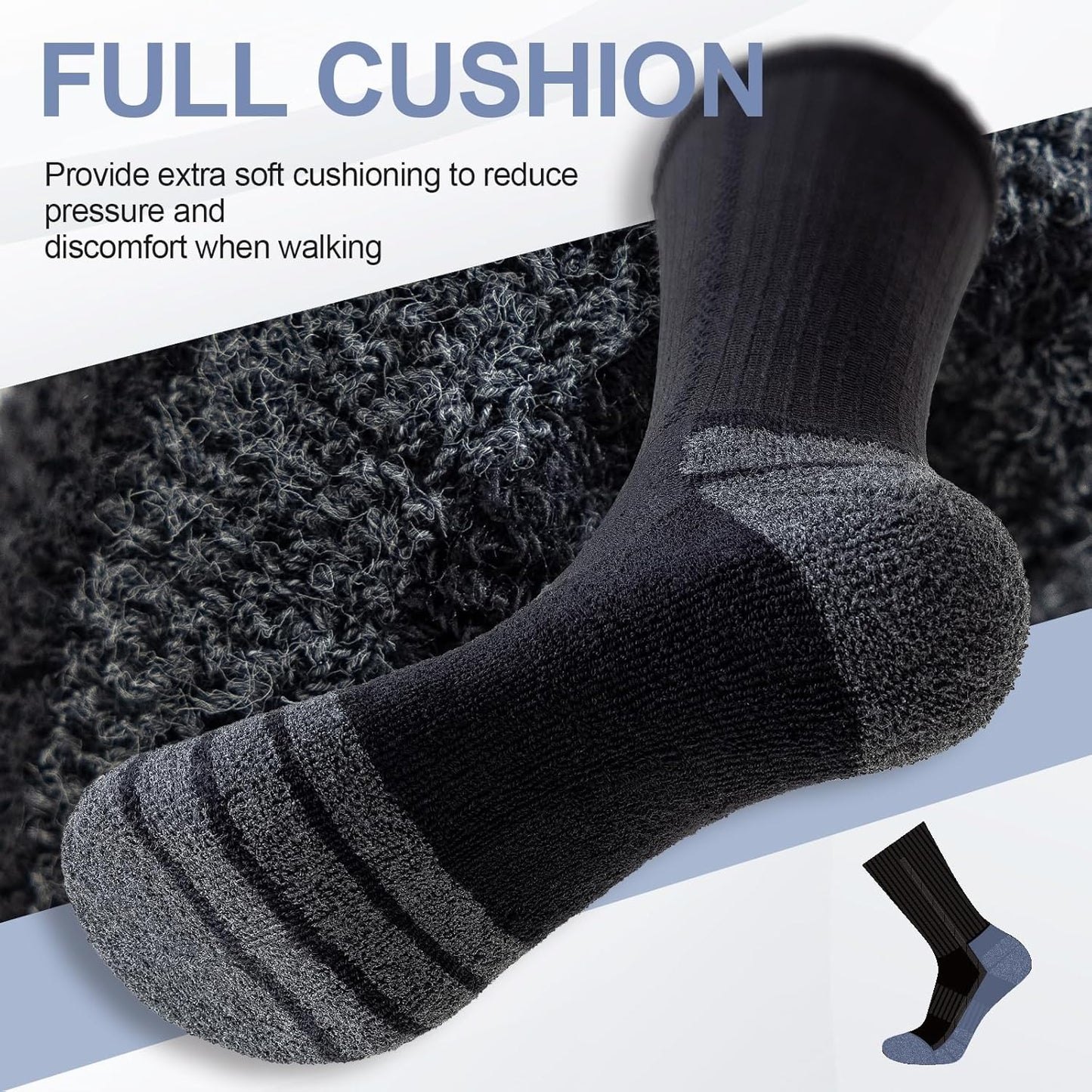 Cotton Sports Socks Unisex (6 Pairs) - Robin-Black-S - 6.5-8.5-Nora Luxe