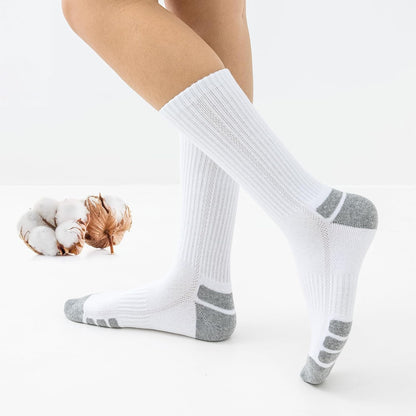 Cotton Sports Socks Unisex (6 Pairs) - Robin-Black-S - 6.5-8.5-Nora Luxe