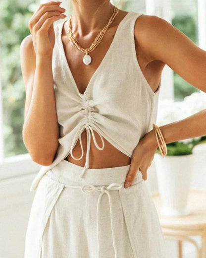 Comfy Women's 2 Piece Round Neck Loungewear Set - Pexav