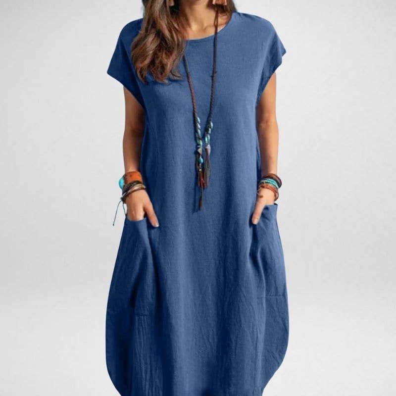Casual Fit Ladies Midi T-Shirt Dress - Olytrend