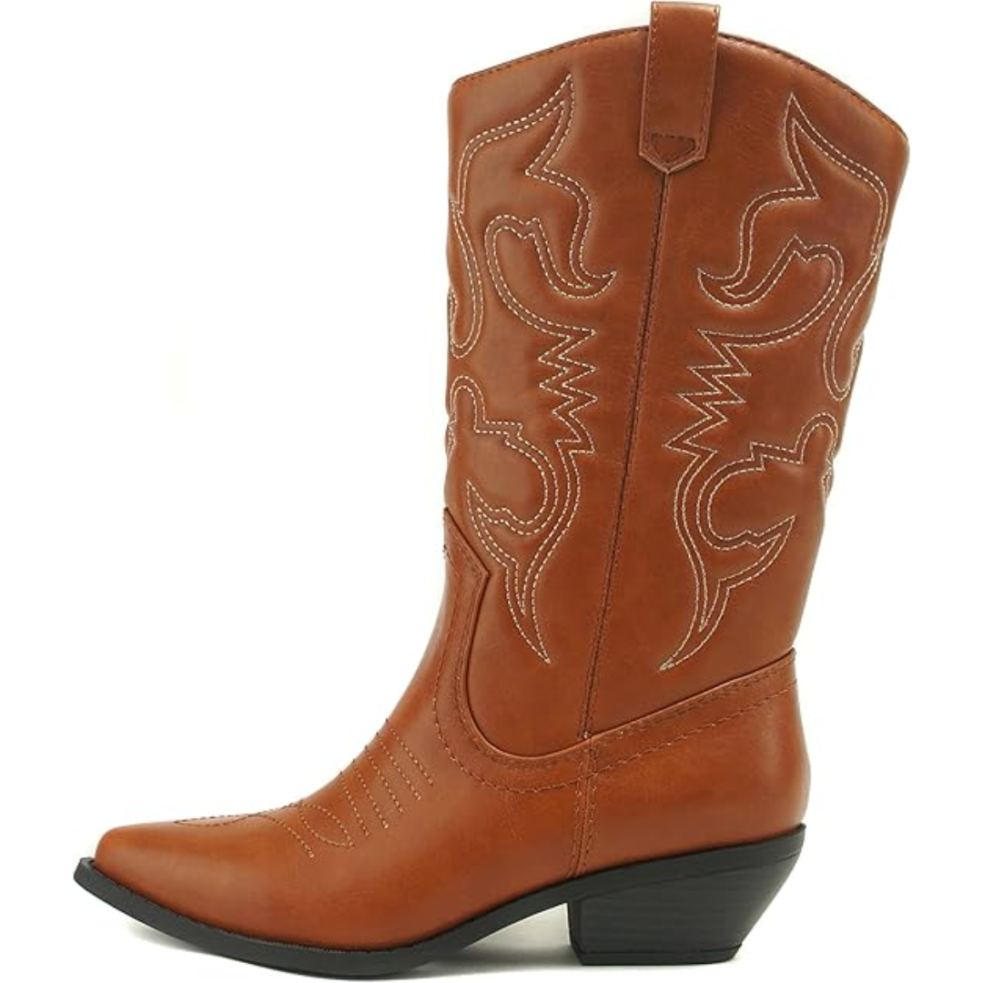 Classic Embroidered Cowboy Boots for Women - Nocini