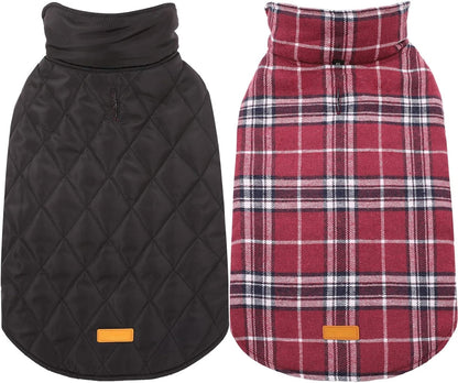 Cozy Waterproof Dog Jacket – Winter Coat in British Style-Dark Red-S-Nora Luxe