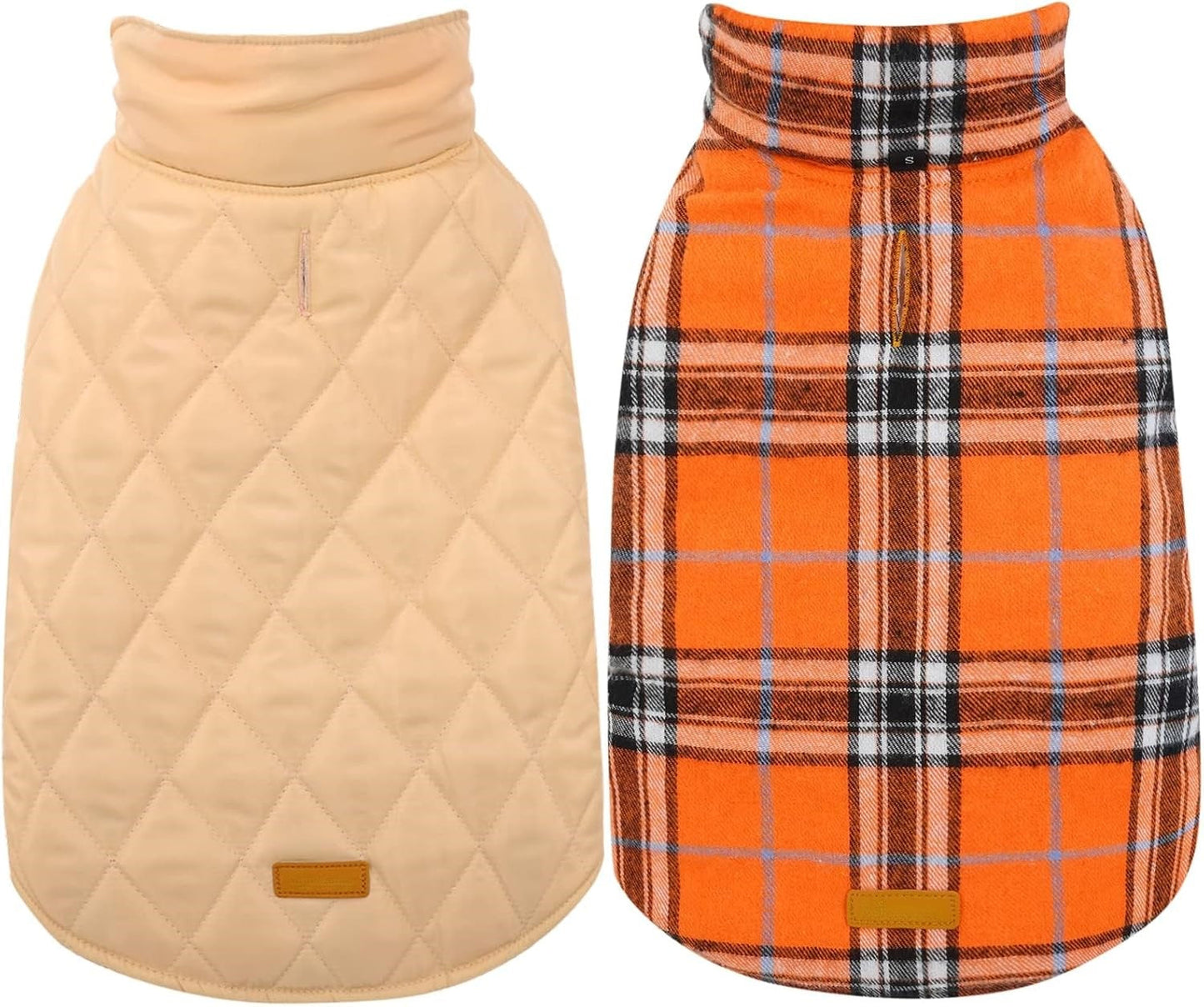 Cozy Waterproof Dog Jacket – Winter Coat in British Style-Orange-S-Nora Luxe