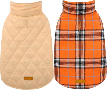 Cozy Waterproof Dog Jacket – Winter Coat in British Style-Orange-S-Nora Luxe