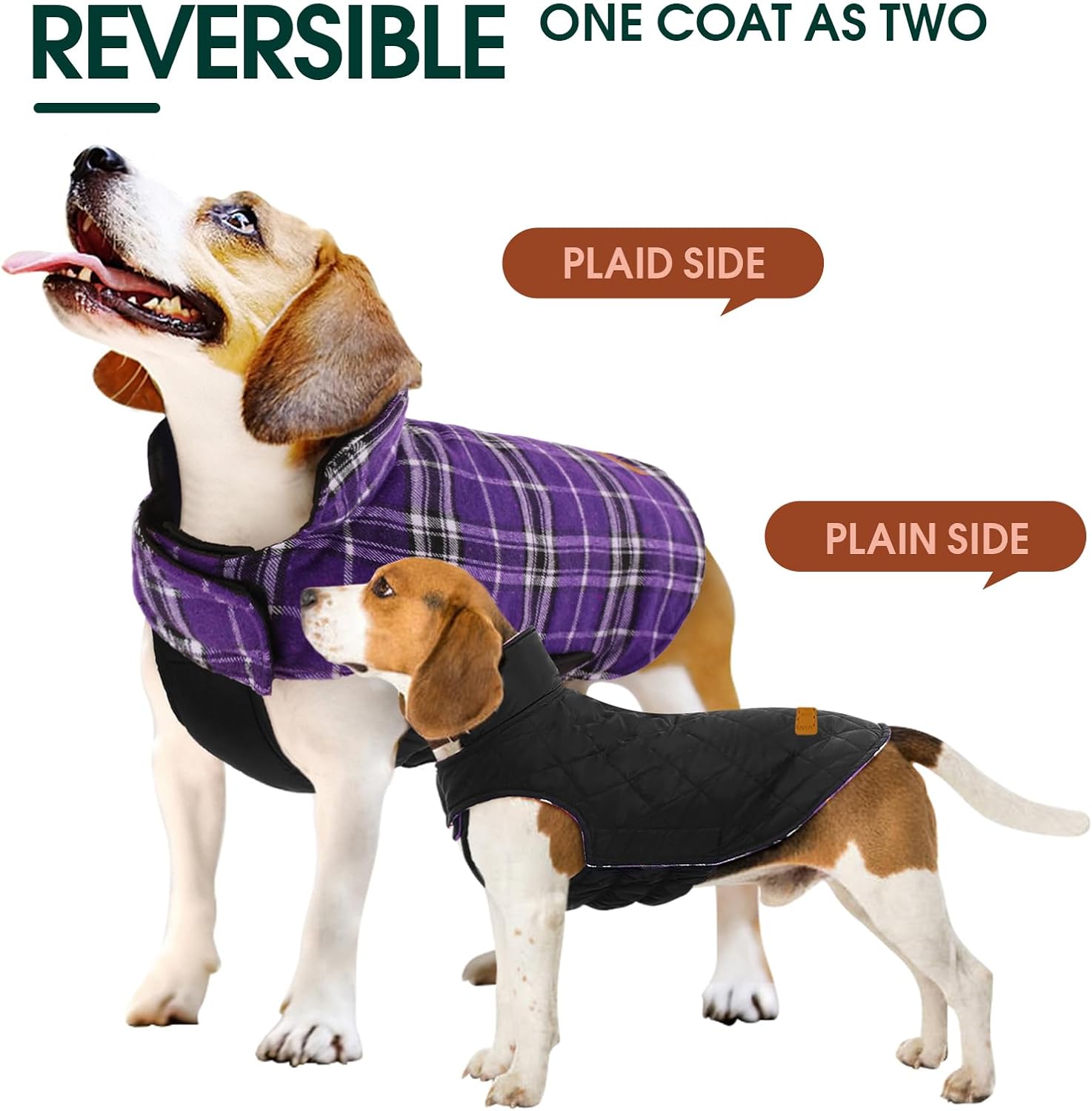 Cozy Waterproof Dog Jacket – Winter Coat in British Style-Red-S-Nora Luxe