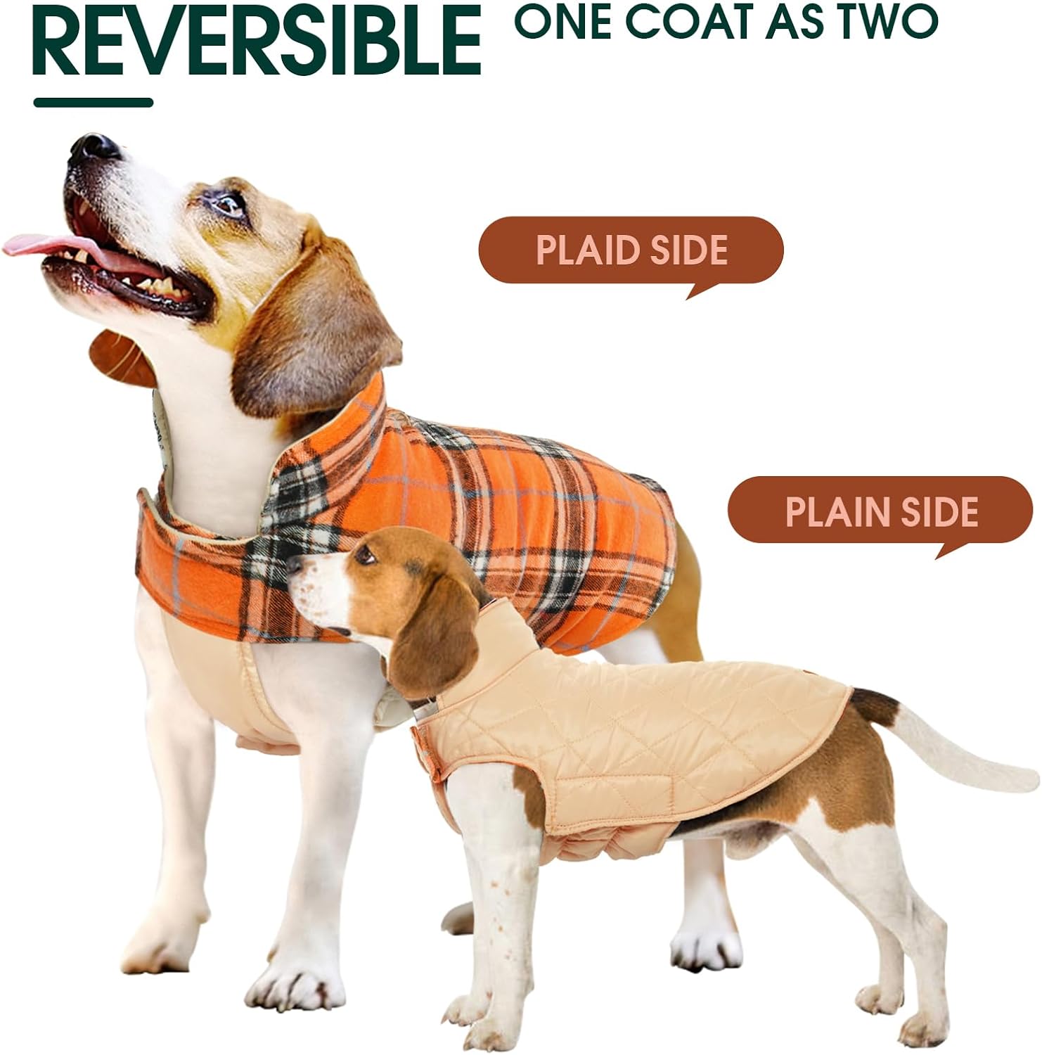 Cozy Waterproof Dog Jacket – Winter Coat in British Style-Red-S-Nora Luxe