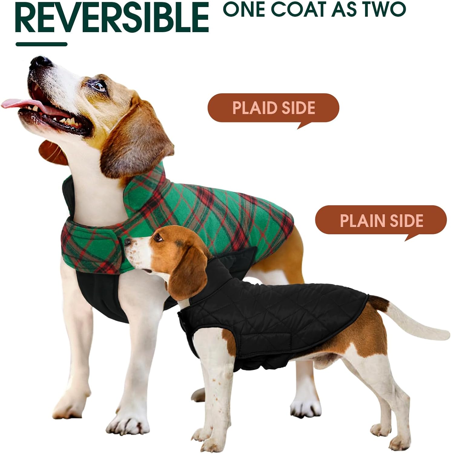 Cozy Waterproof Dog Jacket – Winter Coat in British Style-Red-S-Nora Luxe