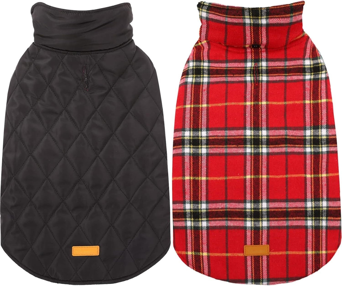Cozy Waterproof Dog Jacket – Winter Coat in British Style-Red-S-Nora Luxe