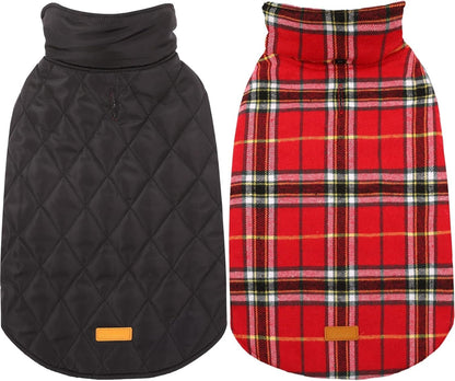 Cozy Waterproof Dog Jacket – Winter Coat in British Style-Red-S-Nora Luxe