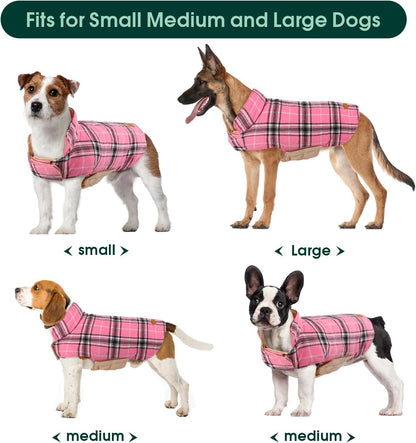 Cozy Waterproof Dog Jacket – Winter Coat in British Style-Red-S-Nora Luxe
