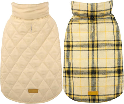 Cozy Waterproof Dog Jacket – Winter Coat in British Style-Yellow-S-Nora Luxe